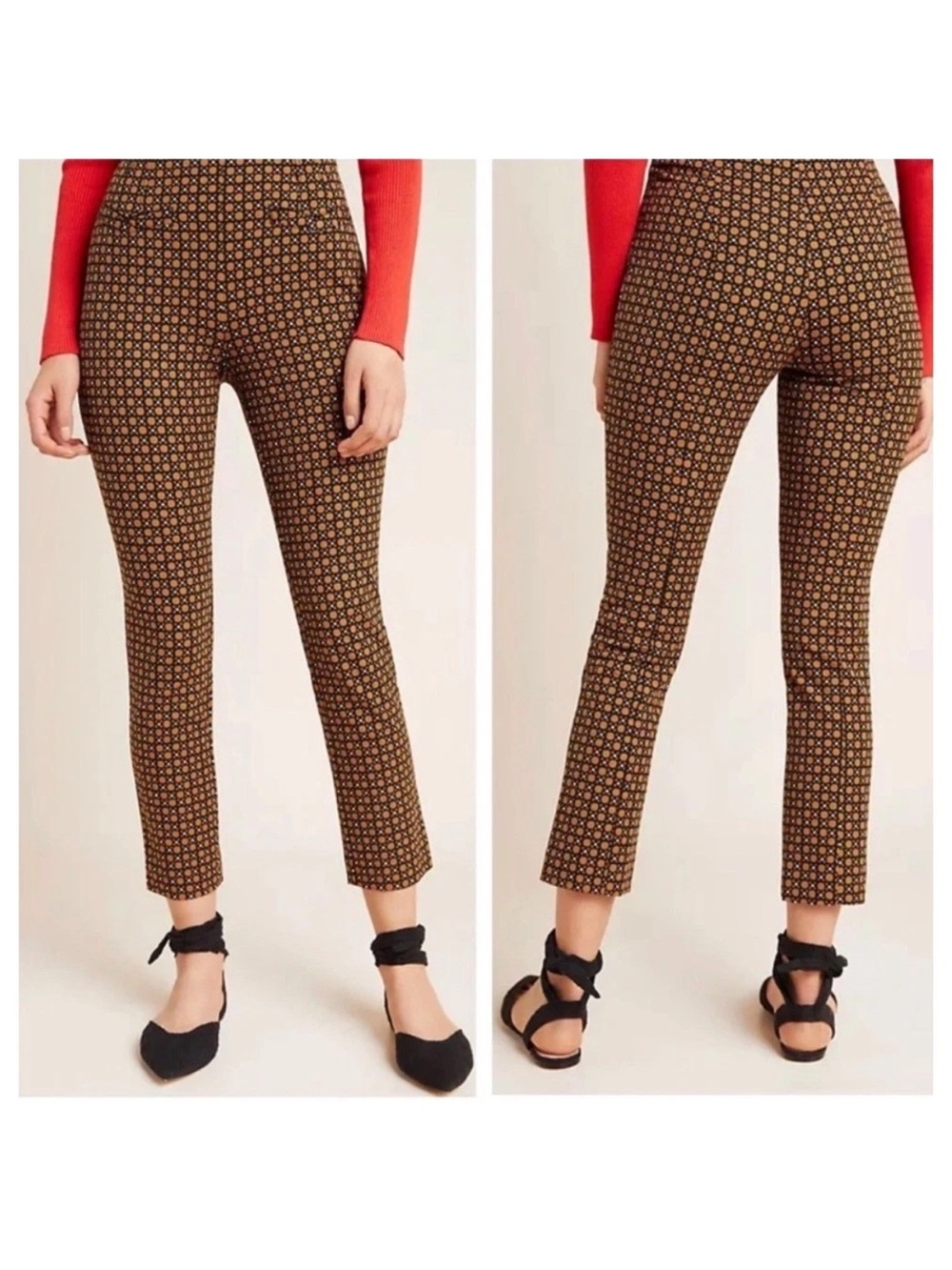 Anthropologie The Essential Slim
Trousers Pants Geometric
Womens 8